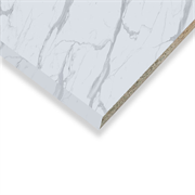 Top marmo bianco bordo quadro 205x60x3,8 cm